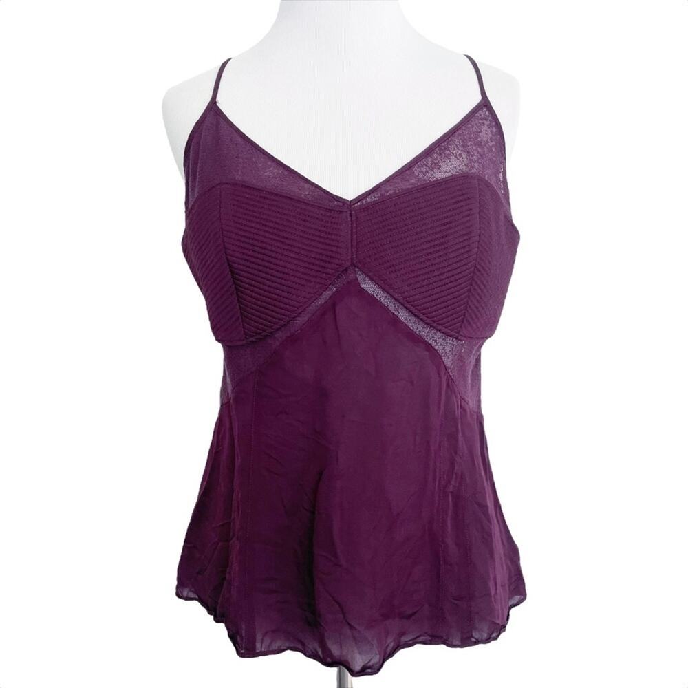 ARITZIA TALULA Plum Purple Corset Camisole Top Size L Whimsygoth Sexy